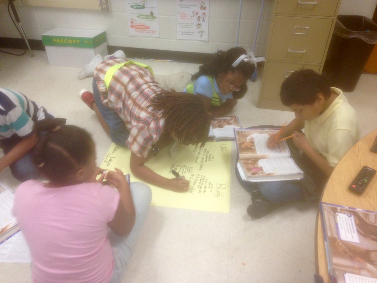 Google__Queen's tweet photo. My scholars using WICOR strategies to compare & contrast characters within the text!#WICOR #AVIDelem #collaboration https://t.co/M6tNZfNHOw