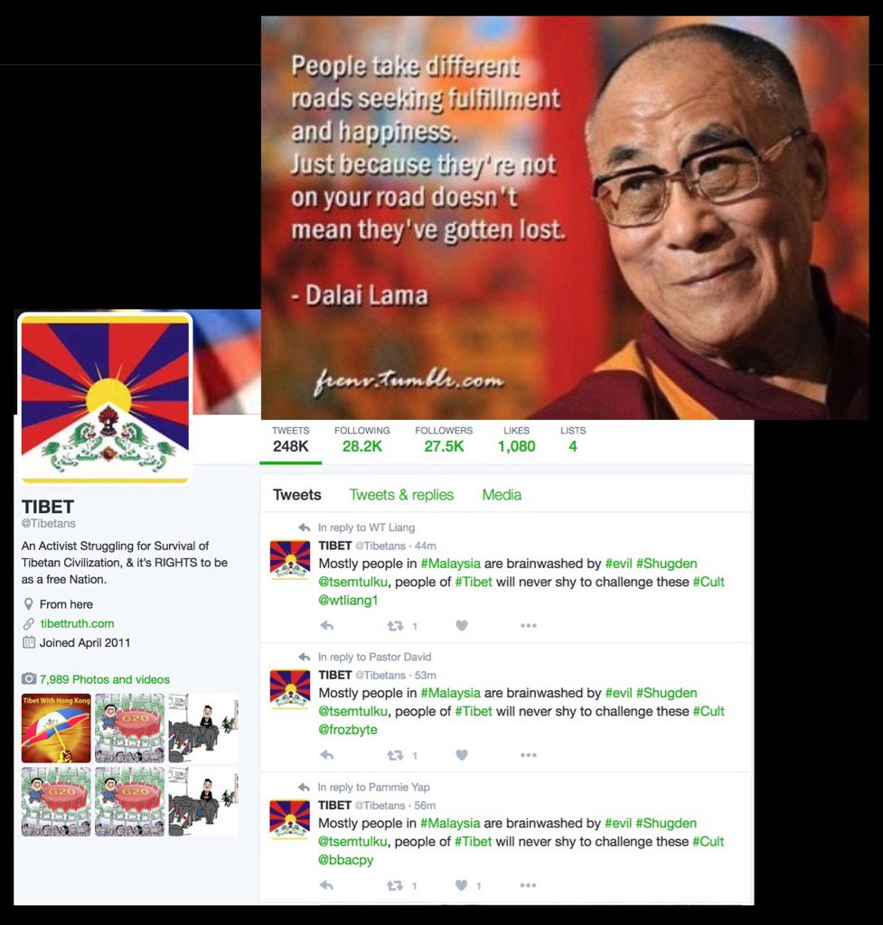 CynthiaNg79's tweet photo. Be kind and give others their own choice of religion. @support
#lifttheban #dalailama #spirituality #compassion https://t.co/Ny9VwoGZBt