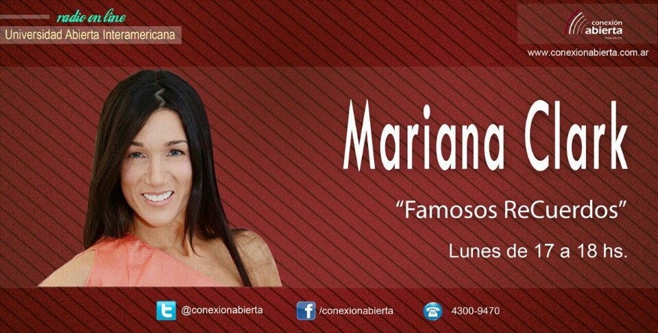 ClarkMariana's tweet photo. @herlombardi Lo invito a mirar y escuchar #FamososRecuerdos con @ClarkMariana . https://t.co/ttXhahYF5m