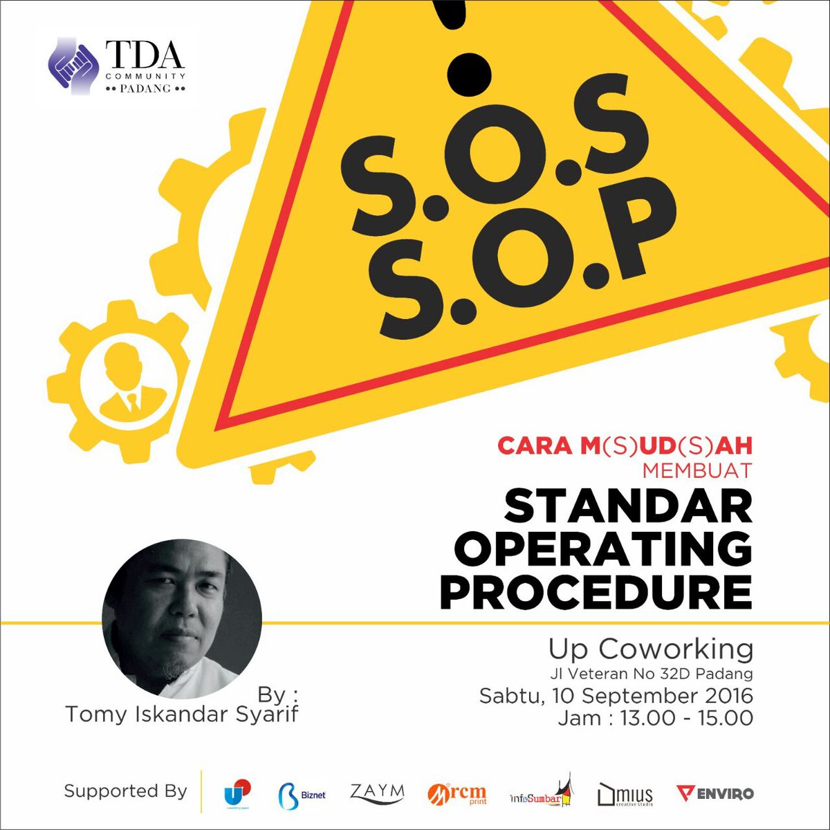 GRATIS! TDA Forum Cara M(s)ud(s)ah membuat SOP w/ Tomy Iskandar S, sbtu 10okt'16 dftr klik> bit.ly/tdaforumsop