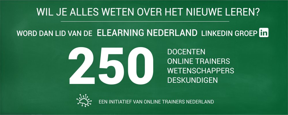 Discussieer mee met 250 experts over #hetnieuweleren in de #Elearning #Linkedin Groep buff.ly/2c40m3g