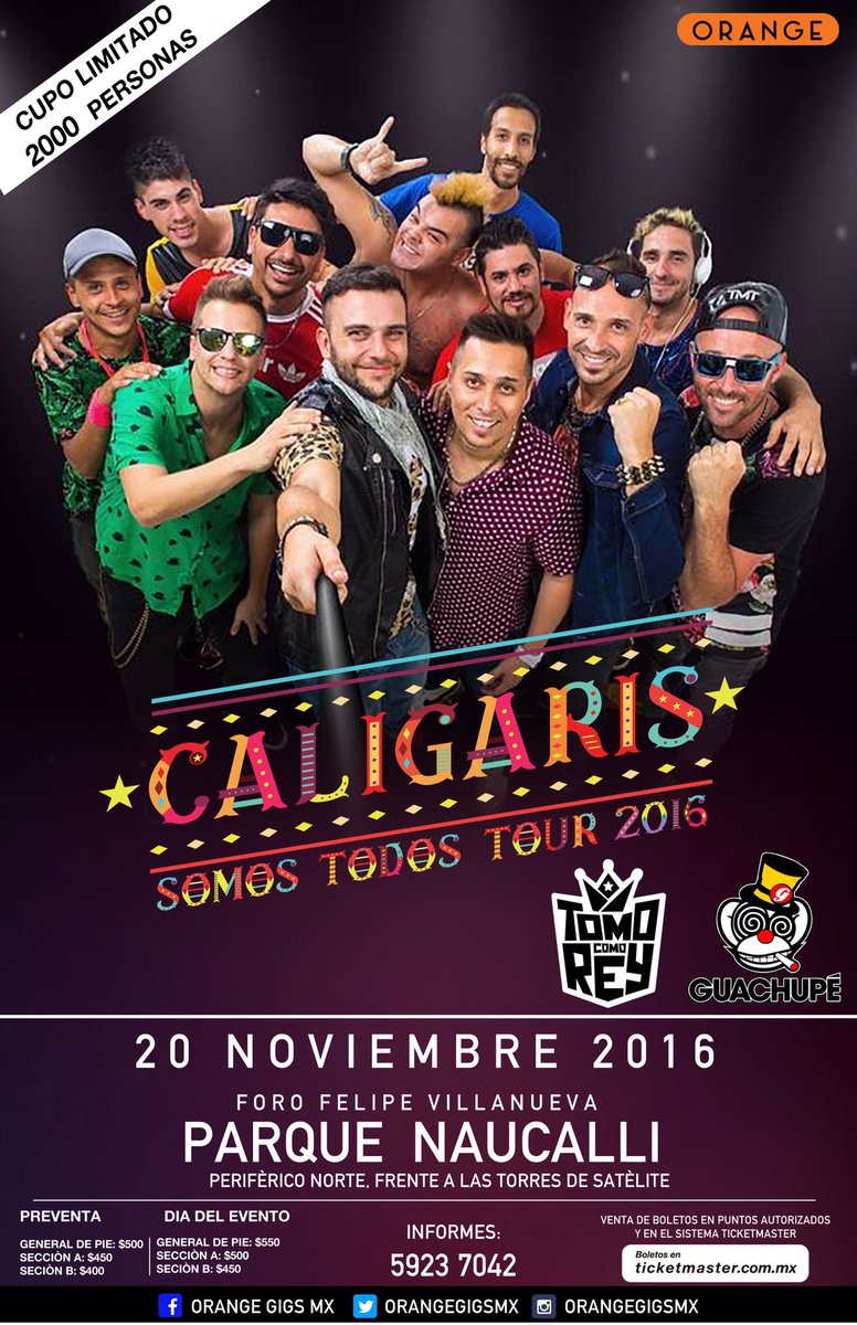 NorteRockFest's tweet photo. Mañana 11 am empieza la venta de @LOSCALIGARIS en @naucalli . Taquillas y @Ticketmaster_Me https://t.co/zLdJFpfknz