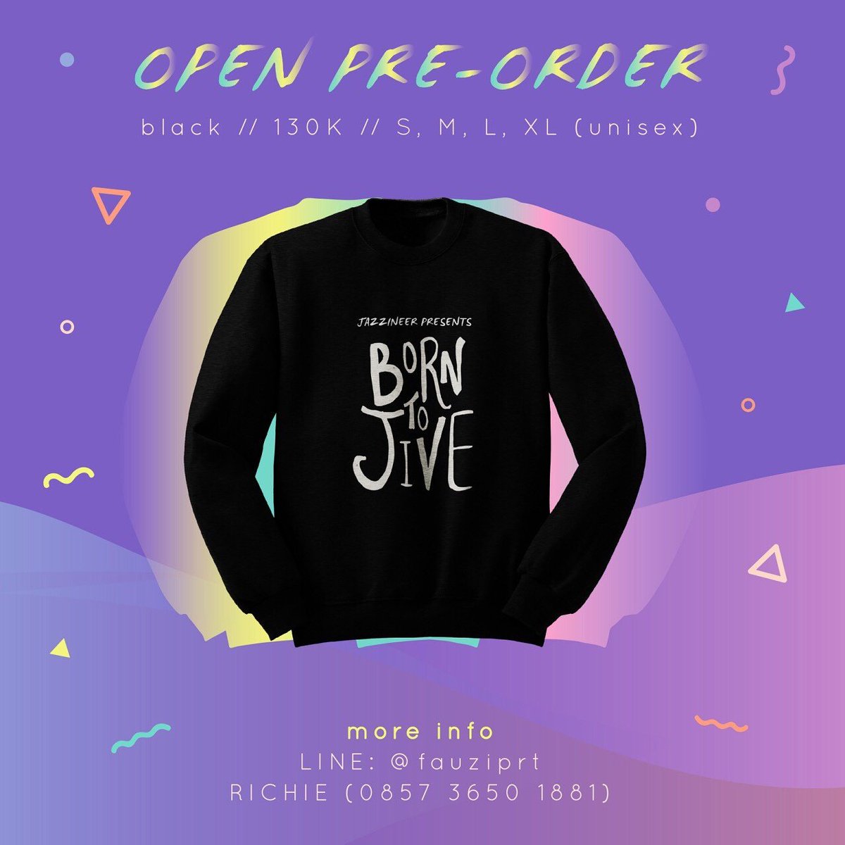 We are open pre-order the Jazzineer official sweater! Available in size S,M,L,XL and XXL
