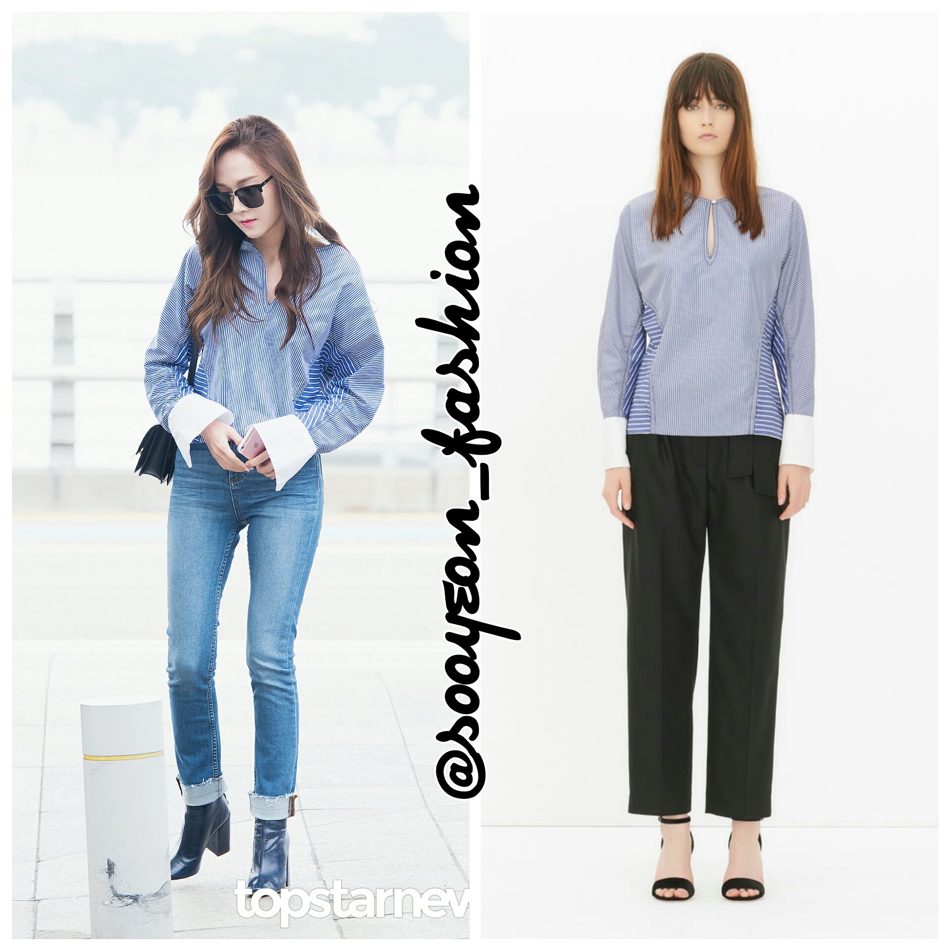 jsy fashion on X: 191018 Jessica Jung @ Taiwan Airport SANDRO : Vintage  Denim Jacket CÈLINE : Teen Triomphe Bag, $3,450  📸  : press  / X