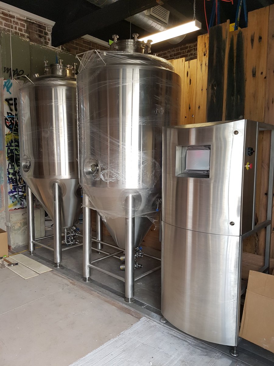 dambinator's tweet image. Our tanks and control panel have been installed for Sir Chapel #glebetramsheds #SMARTBREW