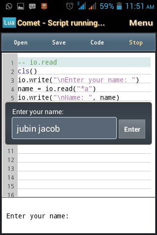 jubinjacobjpj's tweet image. #LuaProgramming on #Android #Lua Comet #app #scripting #programming #ide #LuaprogrammingLanguage i #love it