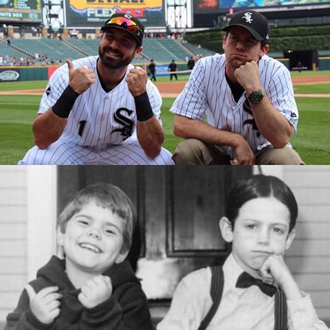 22Vision's tweet image. Alfalfa &amp;amp; Spanky! Bug Hall stopped by U.S. Cellular Field to pose w/Chicago White Sox outfielder Adam "Spanky" Eaton