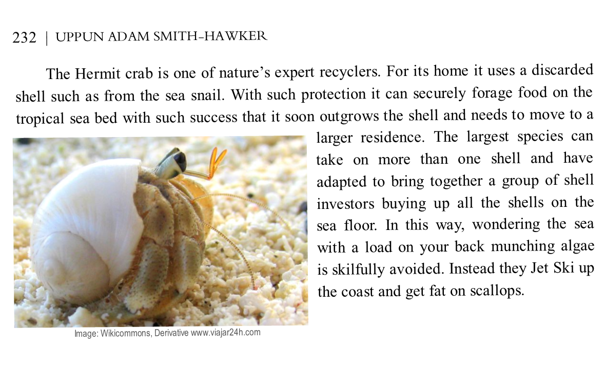 Daily #neolibnature. If nature had our economics, this crab would dine out every night amazon.co.uk/dp/0992942020