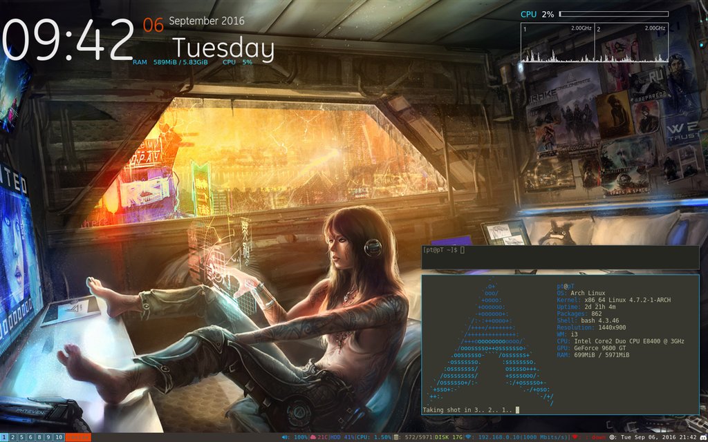 nixcraft's tweet image. Arch Linux with I3WM Via i.redd.it/chifv5u041kx.p… #UnixPorn #LinuxPorn