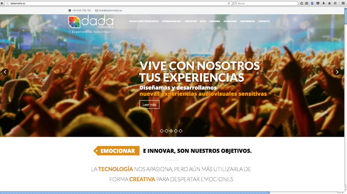 Presentamos nuestra #ConsultoríaTecnológica y estrenamos plataforma #Web dadamedia.es ;) #miprimerTweet