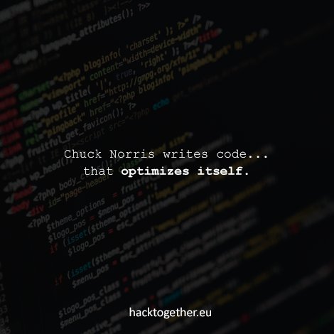 jhertum's tweet image. The Greatest programmer of all time! #chucknorris #HackForTheFuture #Sofia #Hackathon #Strypes