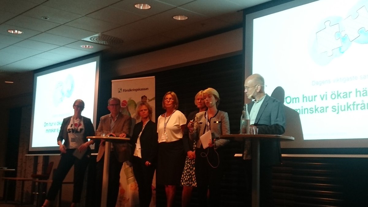 Imponerande panel om sjukskrivning på #fsl2016 Varför är inte företagshälsovård obligatoriskt i Sverige?