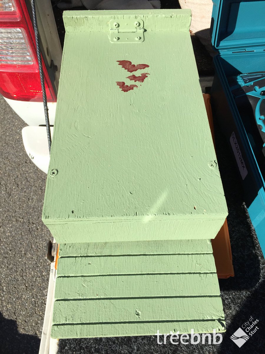 CharlesSturtSA's tweet photo. We're installing Fauna Boxes around the City to provide habitats for local wildlife! #treebnb #ThreatenedSpeciesDay https://t.co/ozaNC1DMho