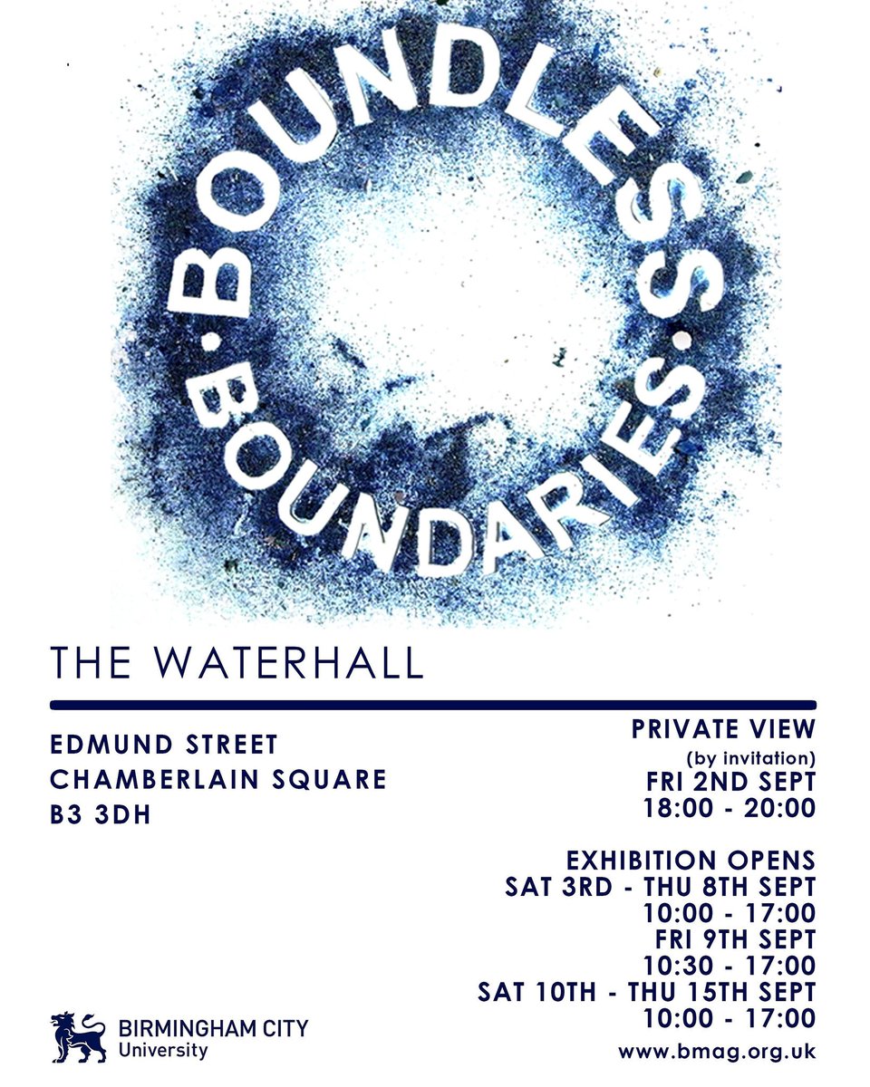 Don't miss your chance to see #boundlessboundaries at Birminghams Waterhall gallery, on until the 15th September