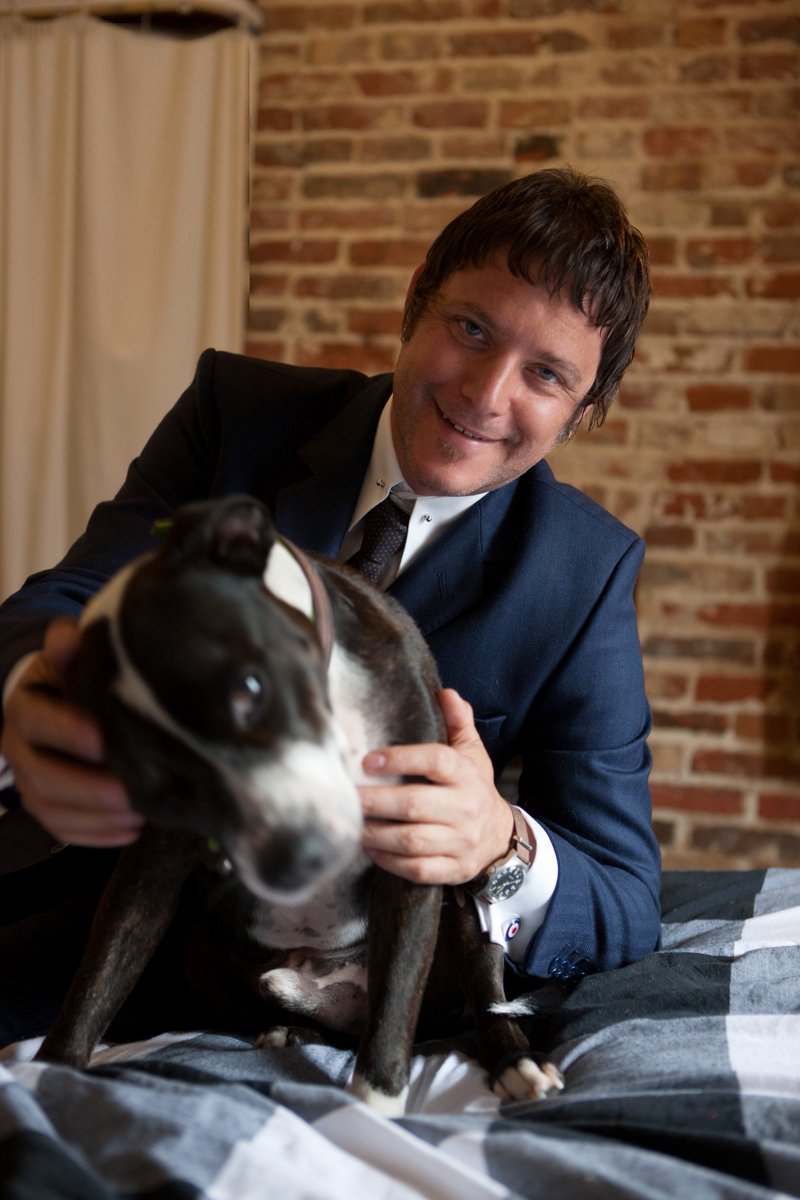 Relaxing with Derek before the Wedding of the Year @Adam_Of_London @barberspoint @Millbrook_RSPCA #modsuit #modhair