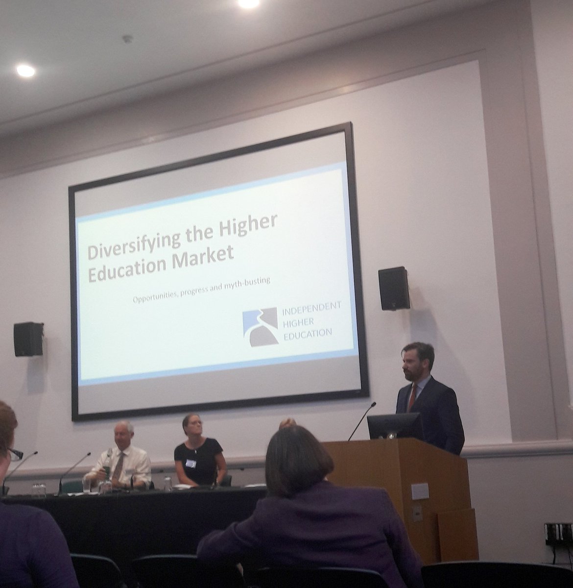 Independent_HE's tweet photo. Our CEO, Alex Proudfoot speaking at @PolicyUK's Alternative HE Providers forum this morning #HEBill #AltProv https://t.co/wqtNwlI8jT