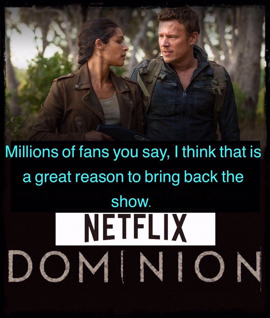 Rebeccaslink's tweet image. .@netflix So many fans Worldwide are missing #Dominion, pls continue the journey. Lots of new customers🌎🌍🌏🙏🏼😇