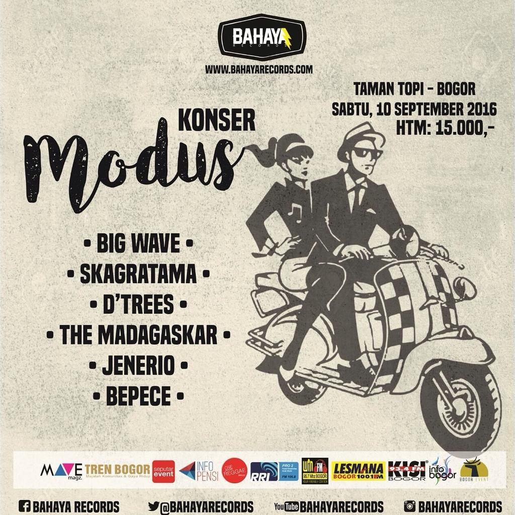 Mari berdansa bersama <a href="/bigwavesounds/">BIGWAVE SOUNDS.</a> <a href="/SKA_GRATAMA/">Ska Gratama</a> <a href="/Dtrees_jkt/">D'tRees Official</a> <a href="/The_madagaskar/">THE MADAGASKAR</a> ,Sabtu 10 September 2016 di TamanTopi!