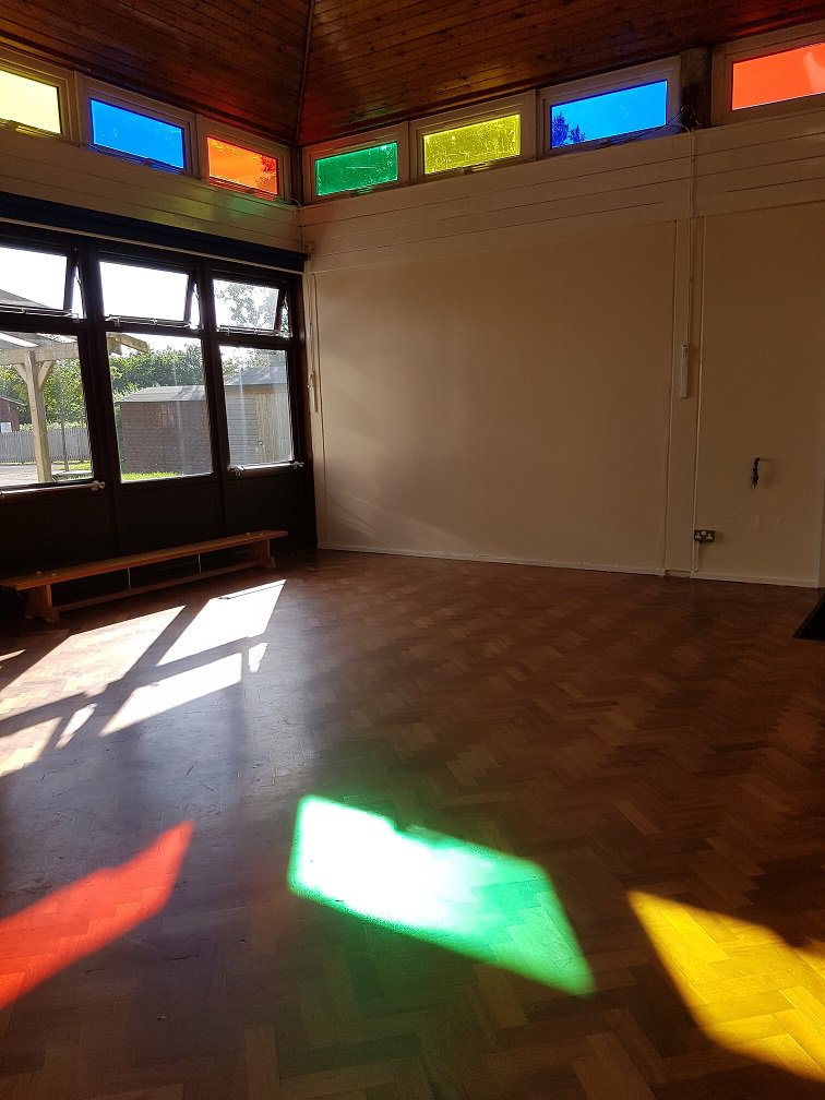 Have you seen the new colourful windows in our school hall?
