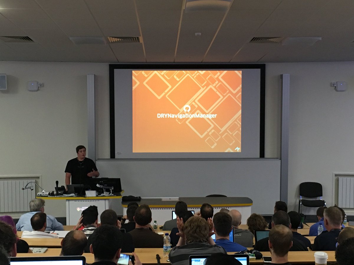 🤘 <a href="/Goesman_/">Jens Goeman</a> talking about our NavigationManager at <a href="/iOSDevUK/">iOSDevUK Conference</a> bit.ly/2ccn9Nr