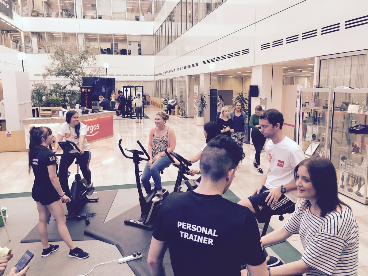 Argos_Online's tweet image. For every mile we cycle at Argos HQ today, @macmillancancer will receive £1! National #FitnessDay