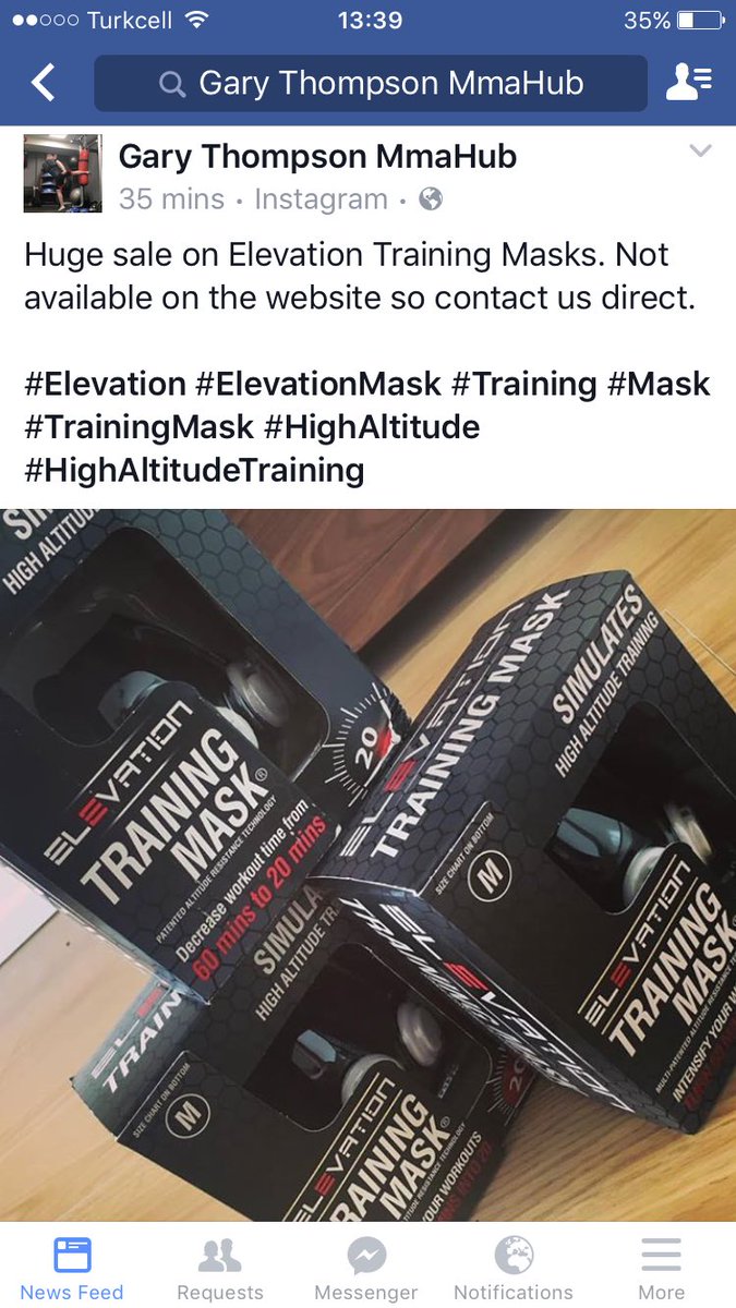 Looking for cheap elevation masks to give you that extra push on your training contact Gary @_MMAHUB