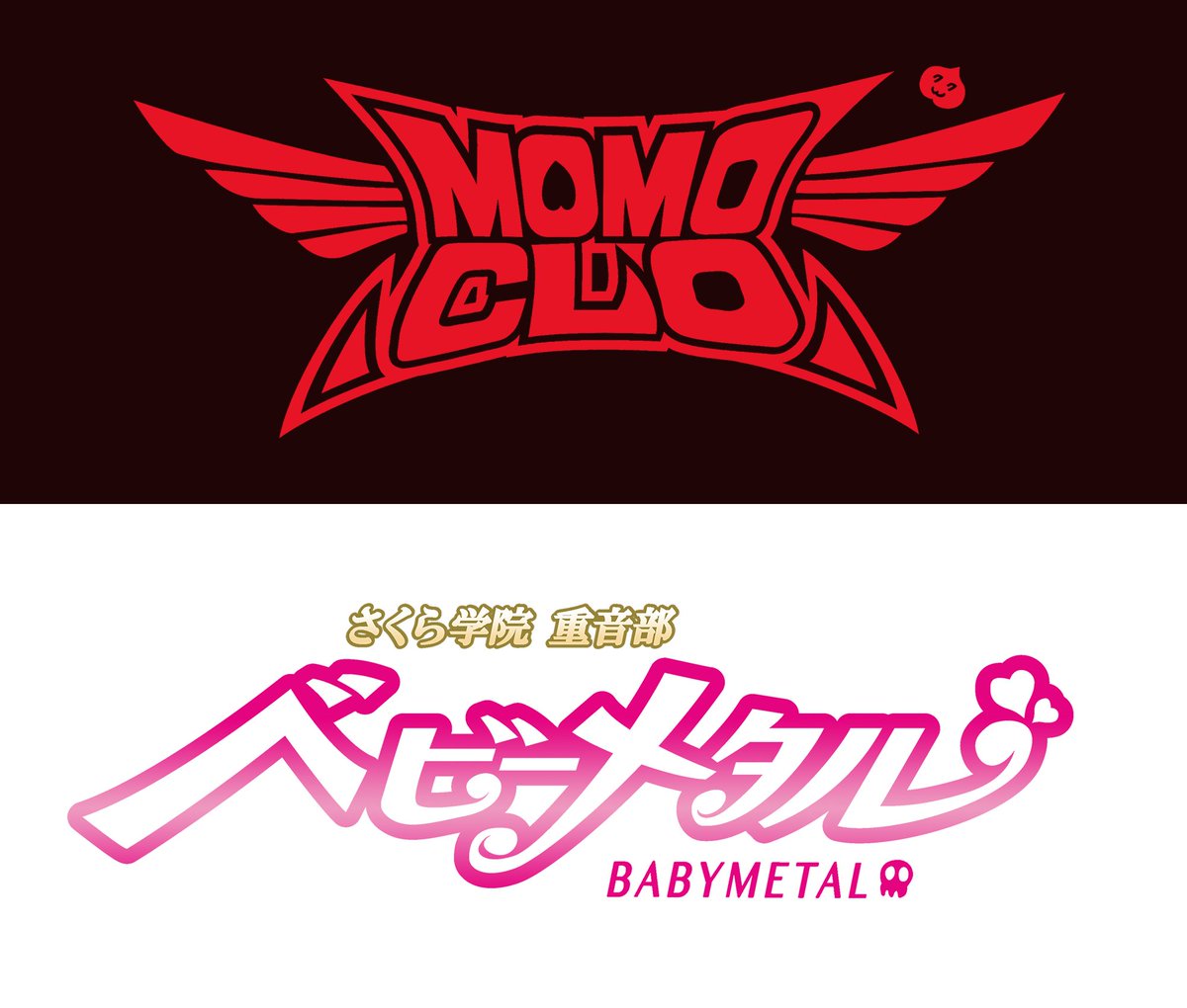 Ykoyko Twitterissa ももクロちゃん と Babymetal のロゴをmashupしてみたよ O Babymetal Momoclo ももいろクローバーz