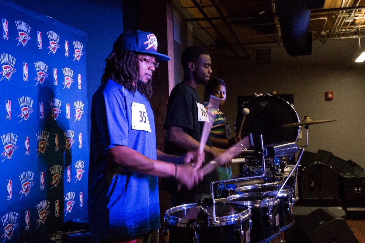 OKC THUNDER on Twitter "About 40 drummers came to show off their