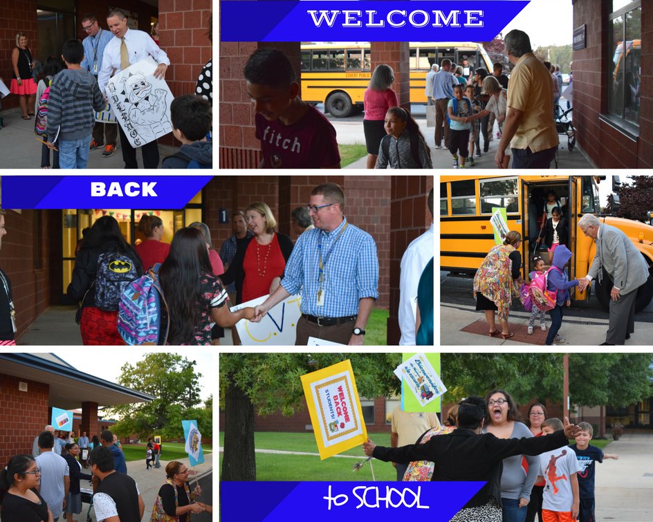 Covert staff was excited to welcome students back to school on the first day with big smiles and bright signs!