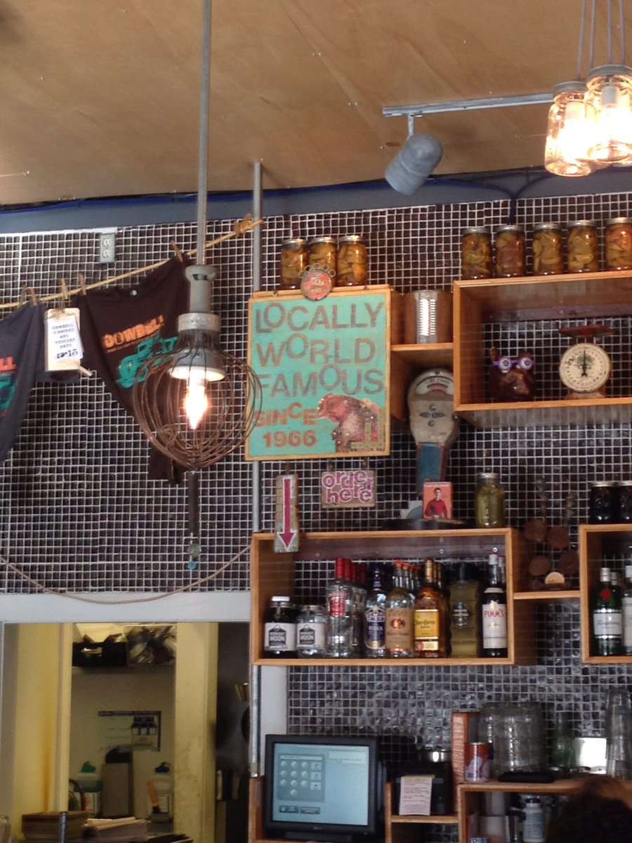 ToursForDoodie's tweet photo. Goodies from our photo archives, epic food &amp; men's room humor at The Cowbell! @cowbellnola #badsigns @FallonTonight https://t.co/aOZ5nqszvd