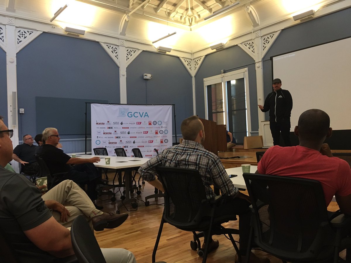 cintrifuse's tweet photo. One benefit of bringing #FounderCon to #StartupCincy is having @techstarsjohn talk @GCVAcincy #JoeThirty @techstars https://t.co/bF8VT5sBua