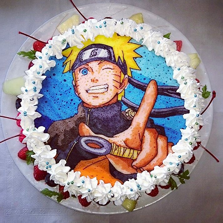 Maki Narutoのケーキをつくりました パータデコールm お菓子 お菓子作り Cooking コッタ Naruto ナルト ケーキ 誕生日ケーキ キャラクターケーキ