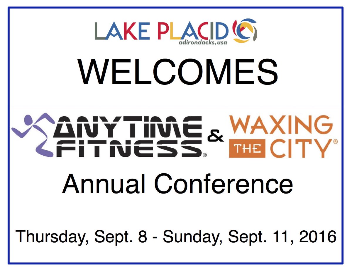 MeetMeinLP's tweet image. We would like to welcome the Anytime Fitness and Waxing the City's Annual Conference to @LakePlacidAdk! #ItsOurTime