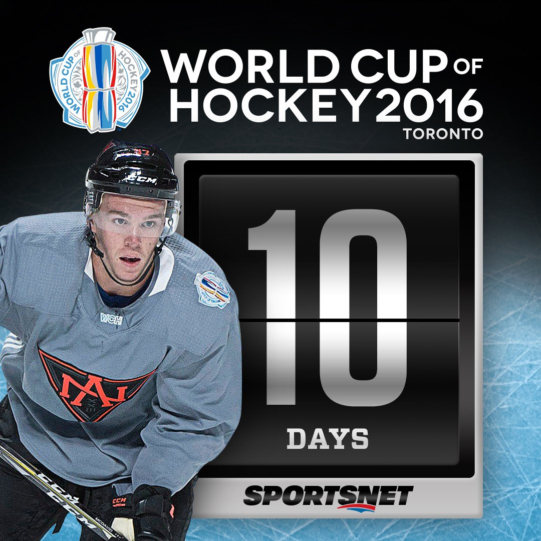 Sportsnet's tweet image. The countdown to the World Cup of Hockey is on, only 10 more days until tournament action begins!  #WCH2016