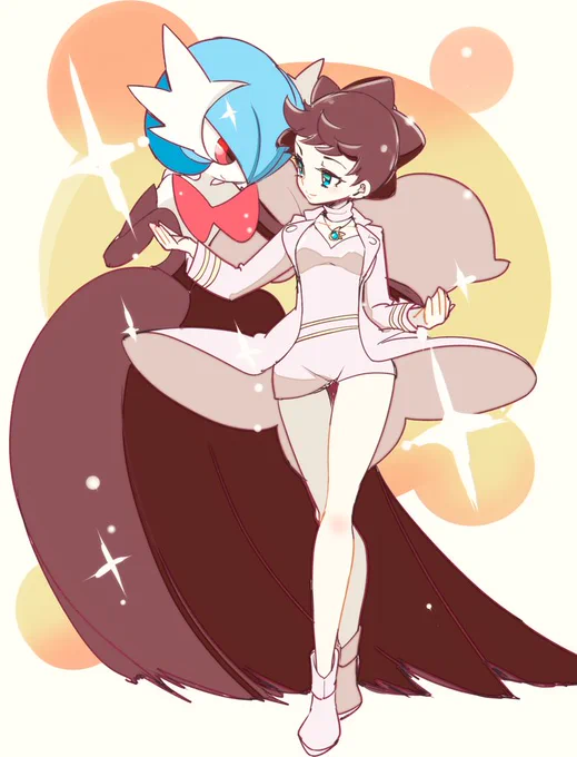 カルネさんと色ちメガサーナイト! #ポケモントレーナー版深夜の真剣お絵描き60分一本勝負 