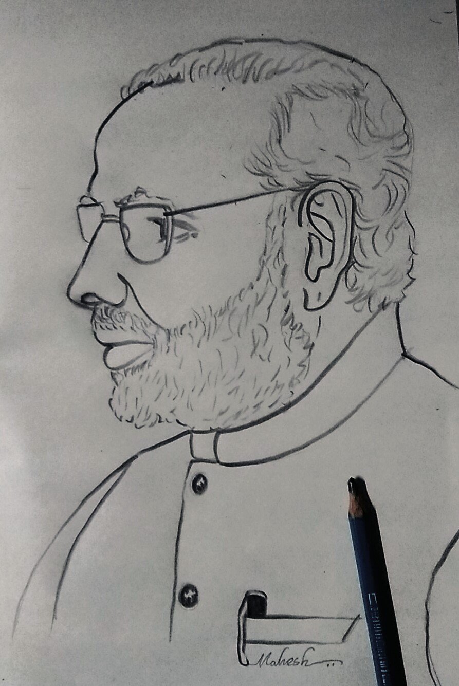 Pencil sketch of Hon PM Narendra Modi Metal Print by Swarangi Yeole - Fine  Art America
