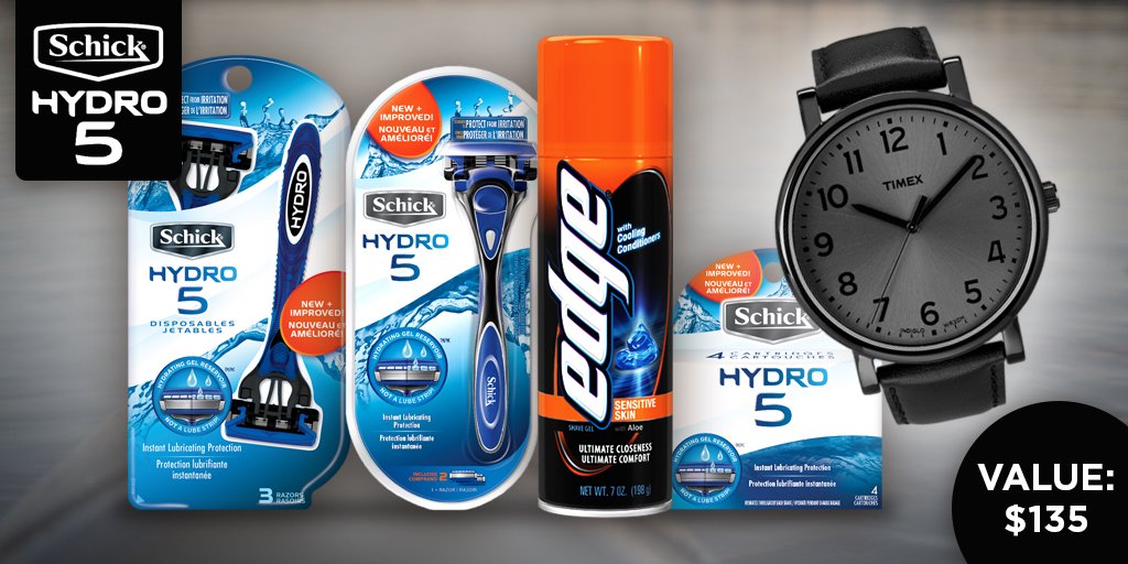 #GIVEAWAY! Follow &amp; RT for a chance to #WIN! Rules:bit.ly/2bRpjAX #SchickHydroWin <a href="/TimexCanada/">Timex Canada</a>