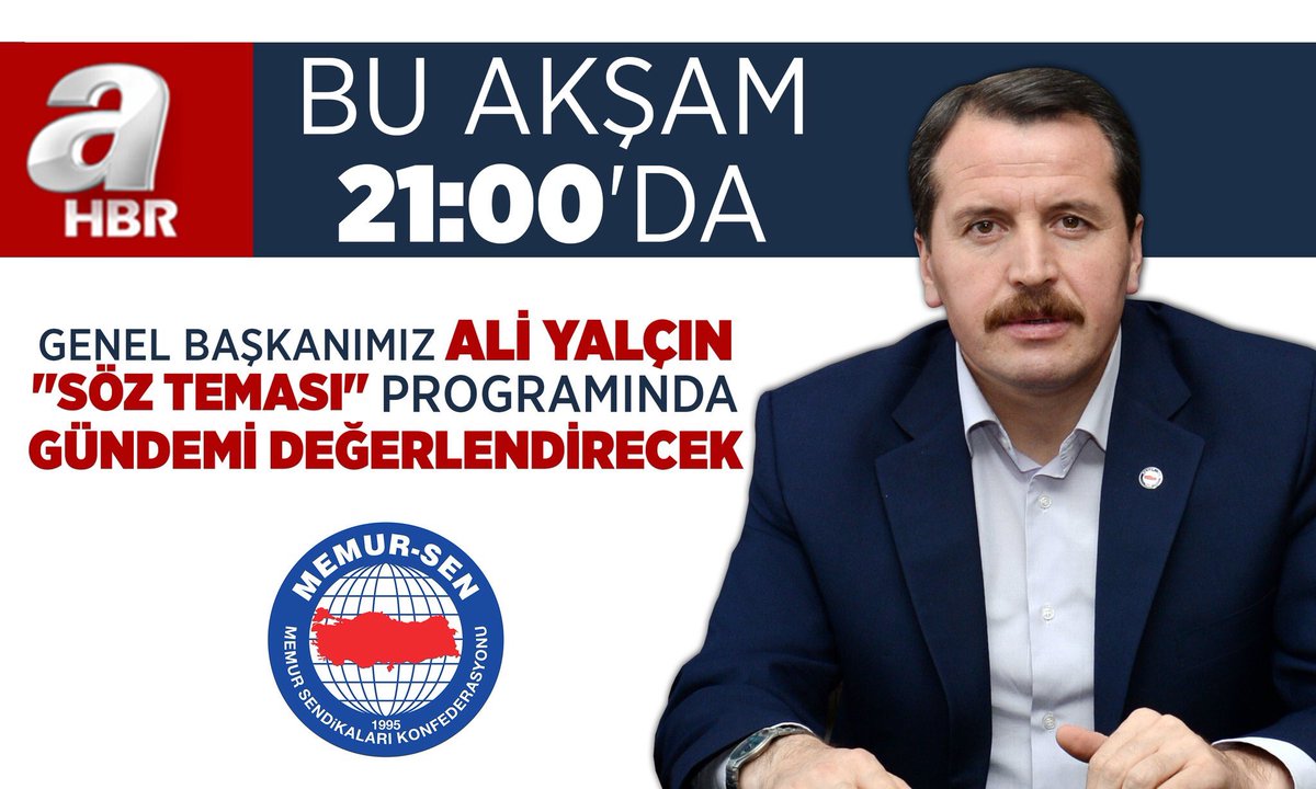 Bu akşam 21:00'da @tvahaber "Söz Teması" Programı'nda gündemi değerlendireceğiz