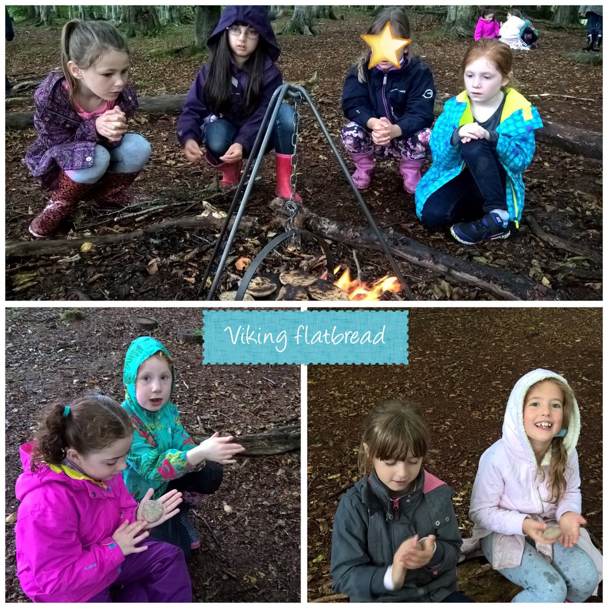 LeafyTrailsFS's tweet photo. @LeafyTrailsFS cooking Viking flatbread over the open fire @BanDevPS #forestschool #safesmart #weloveoutdoors https://t.co/ZgbS94FxTX