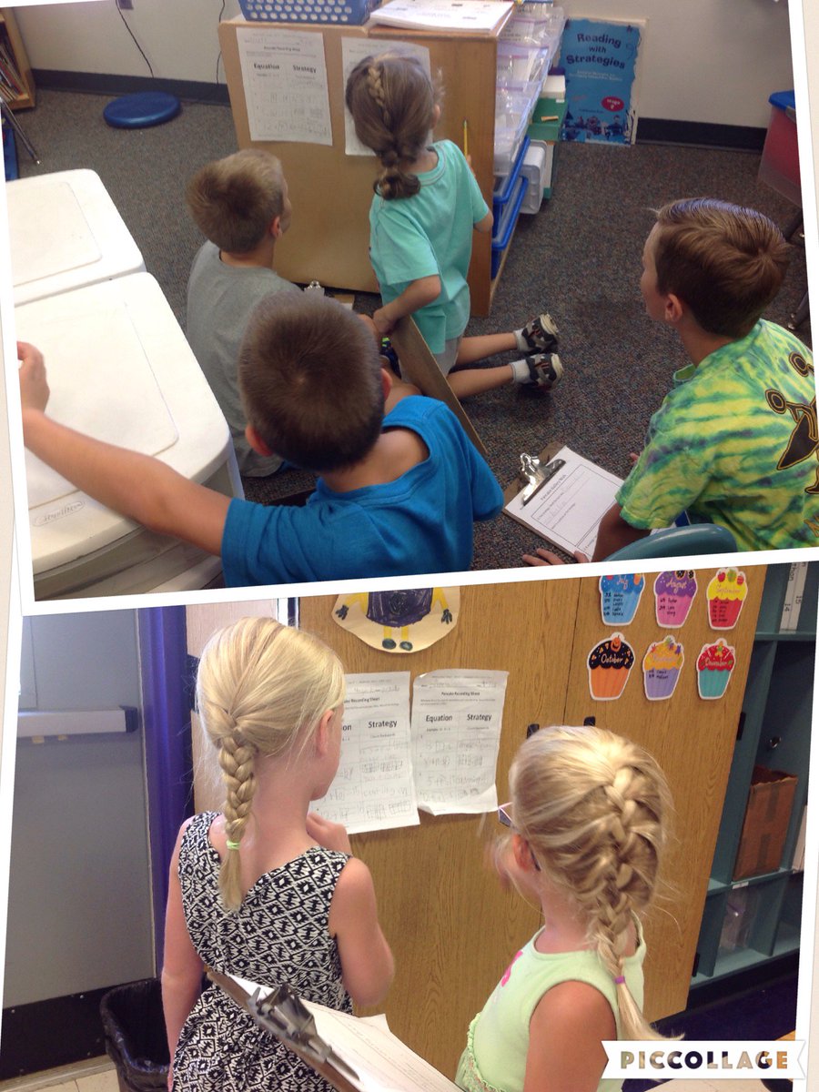 SalemESFirsties's tweet photo. First Graders taking a gallery walk of problem solving strategies. #mathtalk #collaboration https://t.co/AlfXelvQKN
