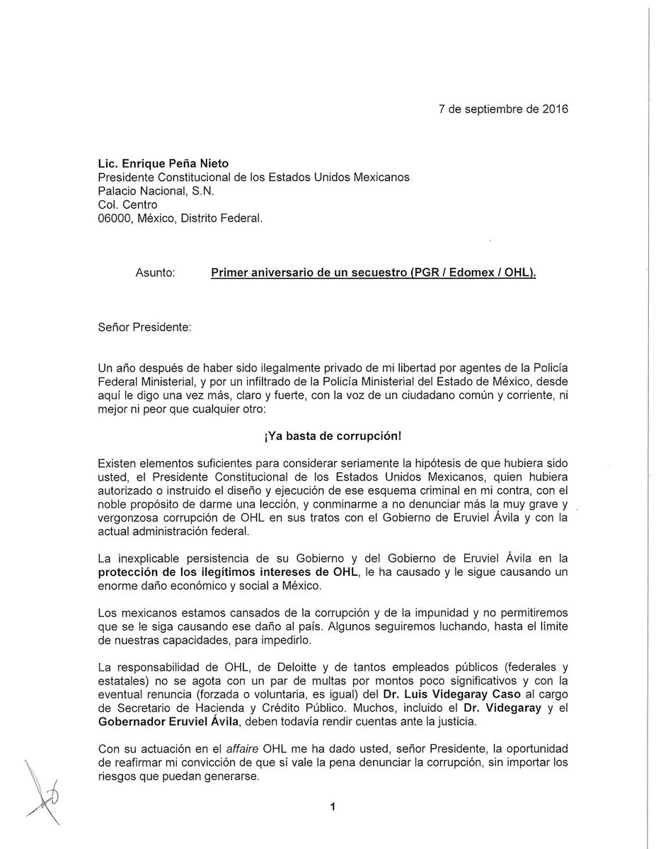 Paulo Díez Gargari on Twitter: "Les comparto carta a @EPN 