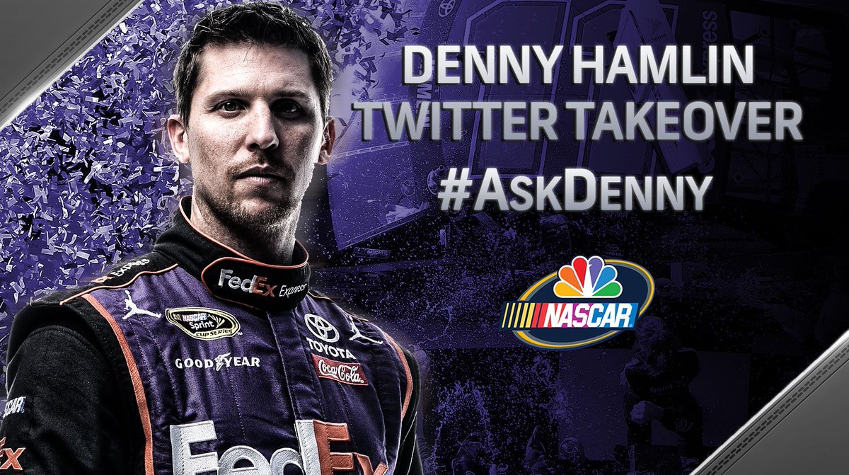 Have a question for <a href="/dennyhamlin/">Denny Hamlin</a>! Ask it using #AskDenny