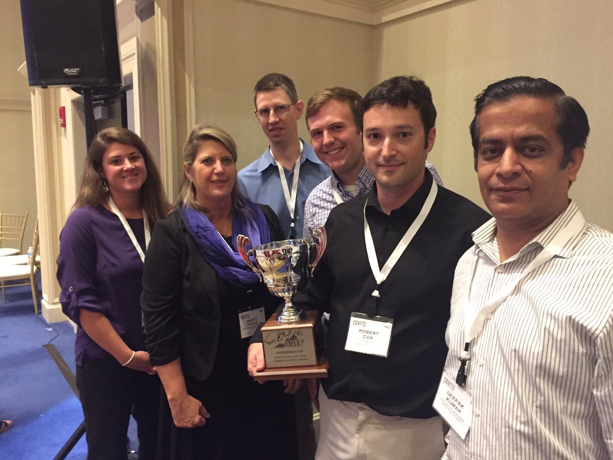nancytickle's tweet photo. We did it!! Governors cup!! #govtechlive #datathonva https://t.co/vekDzvG1aA