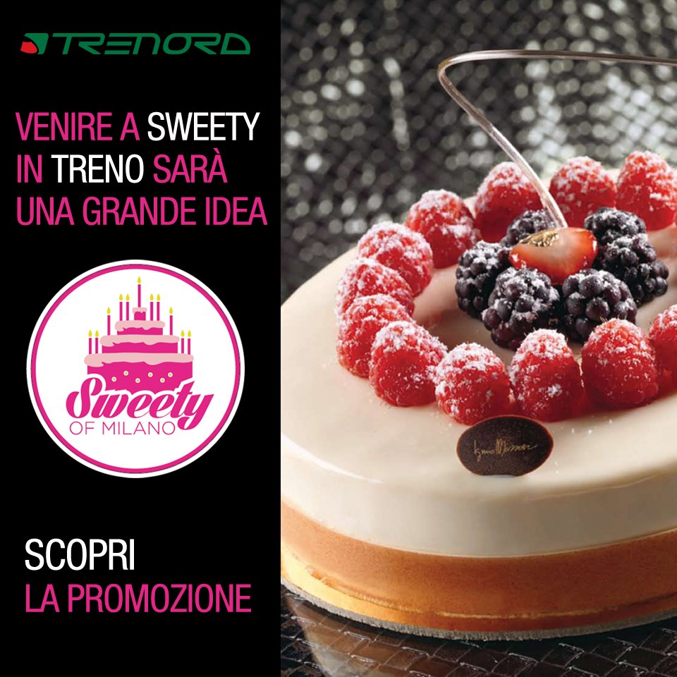 Scopri la promozione Trenord per #SweetyOfMilano. Venire in treno conviene! Scopri di più>bit.ly/2bVq1hm