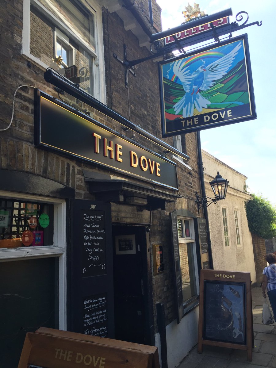 SPGSHistory's tweet photo. Ever wonder what happens in a pub? Well in The Dove in 1740, Thompson wrote "Rule Britannia!" https://t.co/bzv161iWr4