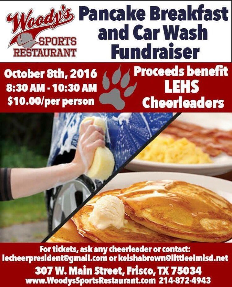 Make sure to ask cheerleaders for breakfast tickets💙