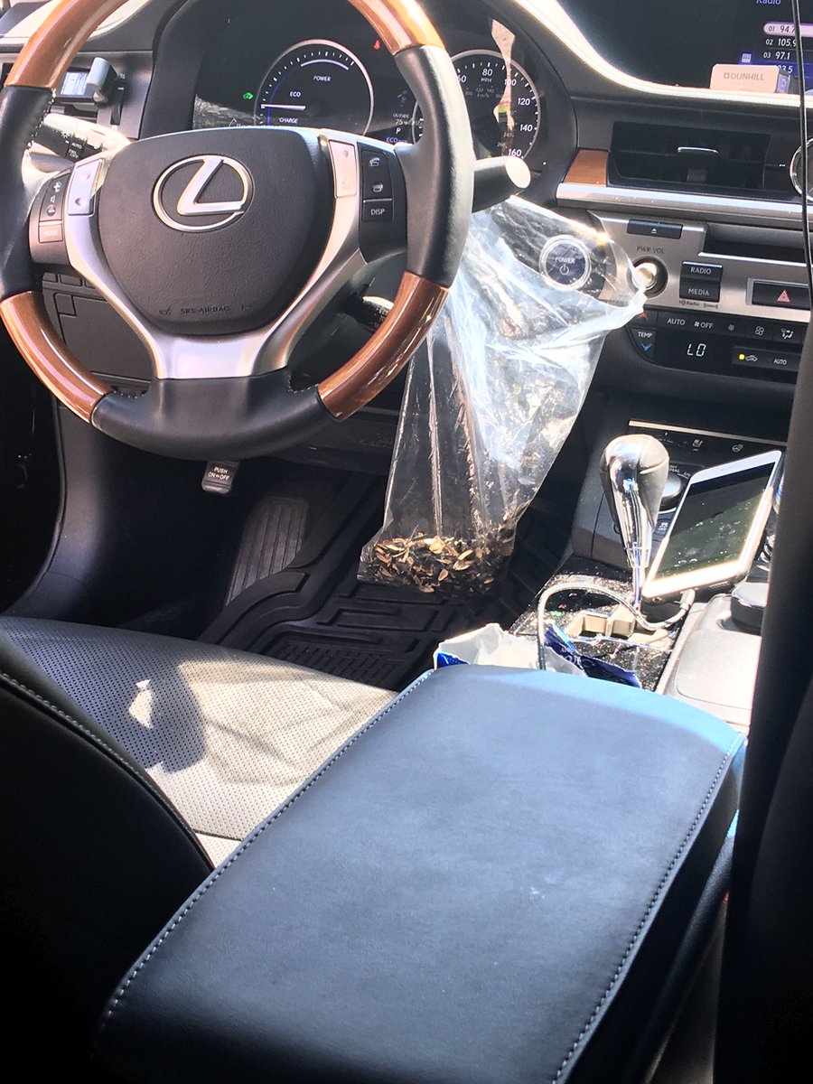 My <a href="/Uber/">Uber</a> driver has a feedbag w/ sunflower seeds and cigarette butts. So much for being VIP <a href="/Uber_LA/">Uber Los Angeles</a> 😷