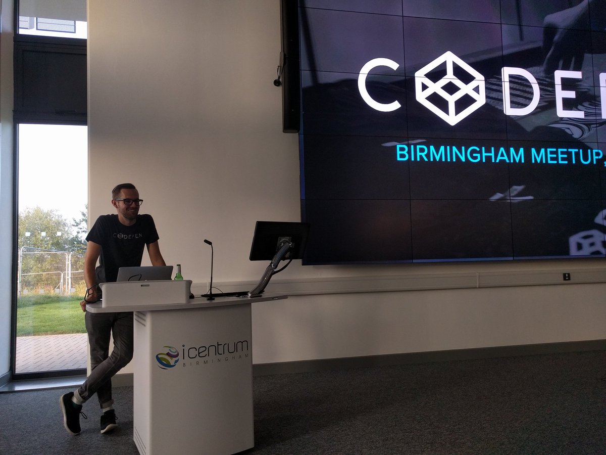 iWebtweets's tweet image. Intro from @_joshhillier leading into @NGMoreton's talk on vue.js & Firebase #codepenbrum