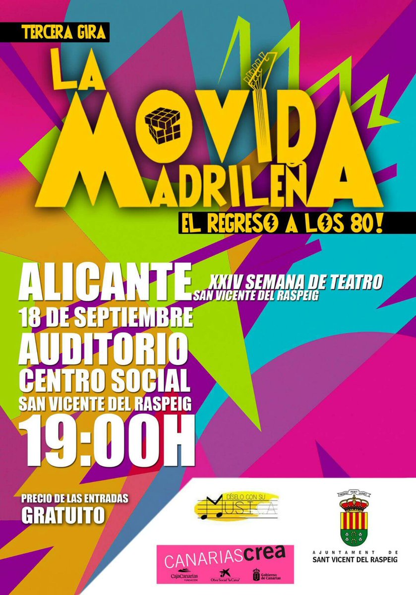 musicallamovida's tweet image. Alicante, el 18 de septiembre en el AUDITORIO CENTRO SOCIAL SAN VICENTE DEL RASPEIG
#musicallamovida