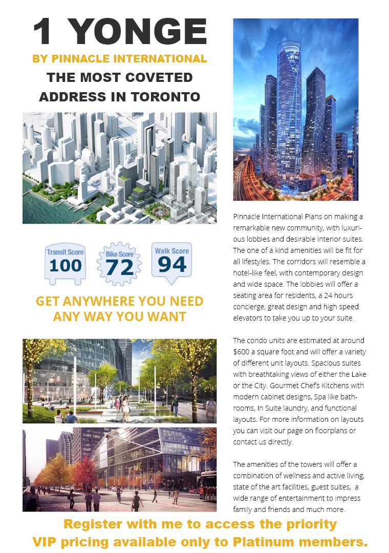 HouzzingtonToro's tweet photo. Register at https://t.co/N5dKI6KWa7 to receive #VIP pricing for #CondosForSale in the #luxuryrealestate #OneYonge https://t.co/ePtZDyed5D